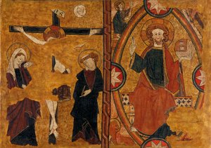 Calvario y Cristo en Majestad de Unbekannt Unbekannt